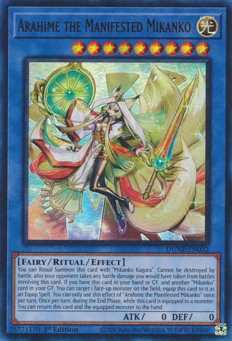 Arahime the Manifested Mikanko [DUNE-EN032] Ultra Rare | Good Games Adelaide SA