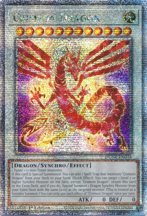 Crimson Dragon [DUNE-EN038] Quarter Century Secret Rare | Good Games Adelaide SA