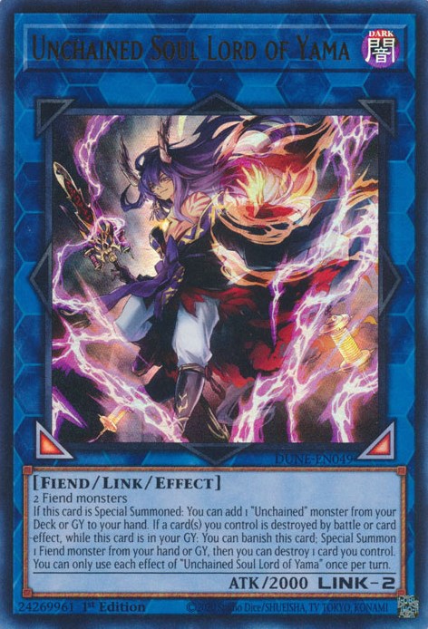 Unchained Soul Lord of Yama [DUNE-EN049] Ultra Rare | Good Games Adelaide SA