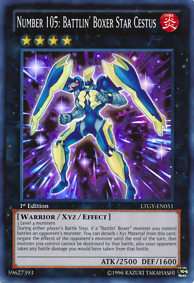 Number 105: Battlin' Boxer Star Cestus [LTGY-EN051] Super Rare | Good Games Adelaide SA
