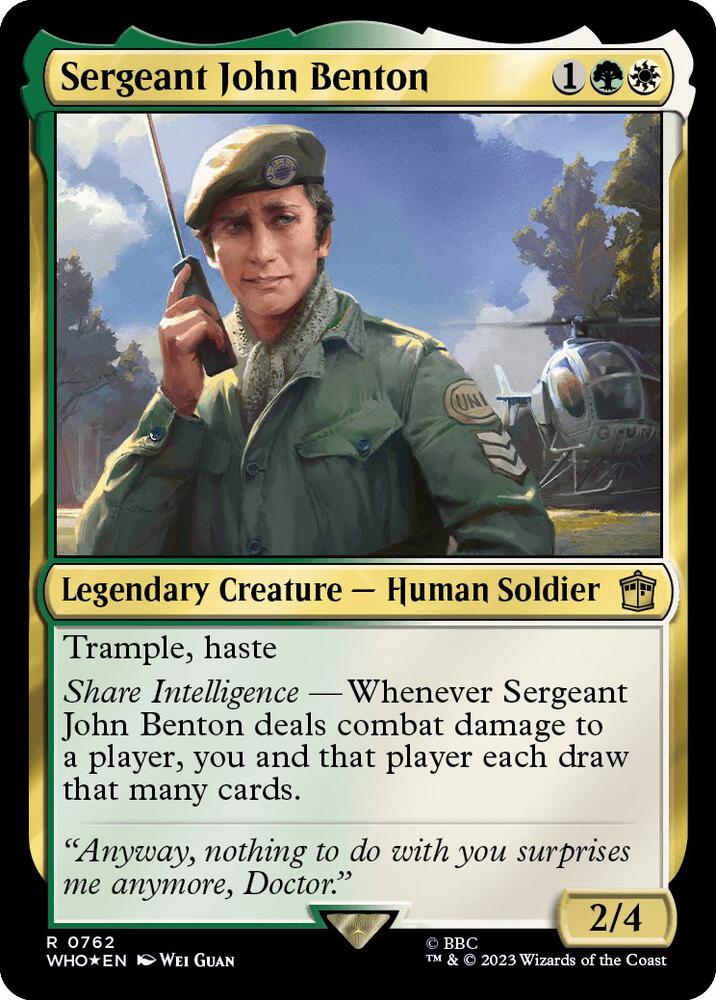 Sergeant John Benton 762 (Universes Beyond: Doctor Who)  - Foil | Good Games Adelaide SA