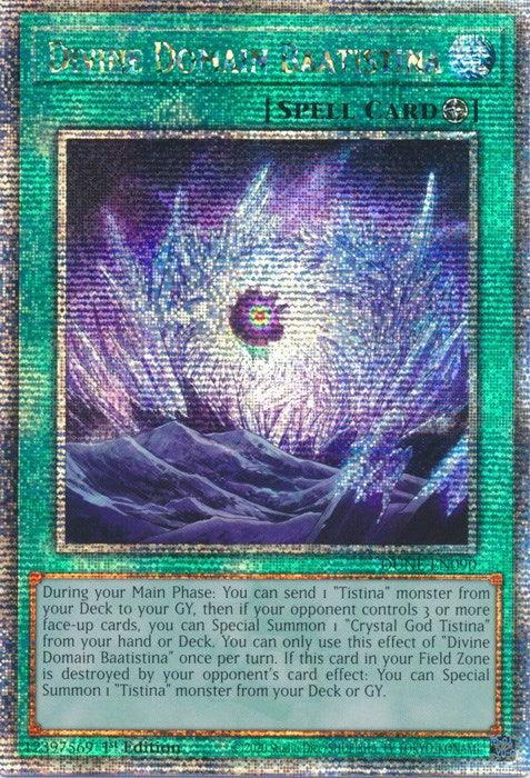 Divine Domain Baatistina [DUNE-EN090] Quarter Century Secret Rare | Good Games Adelaide SA