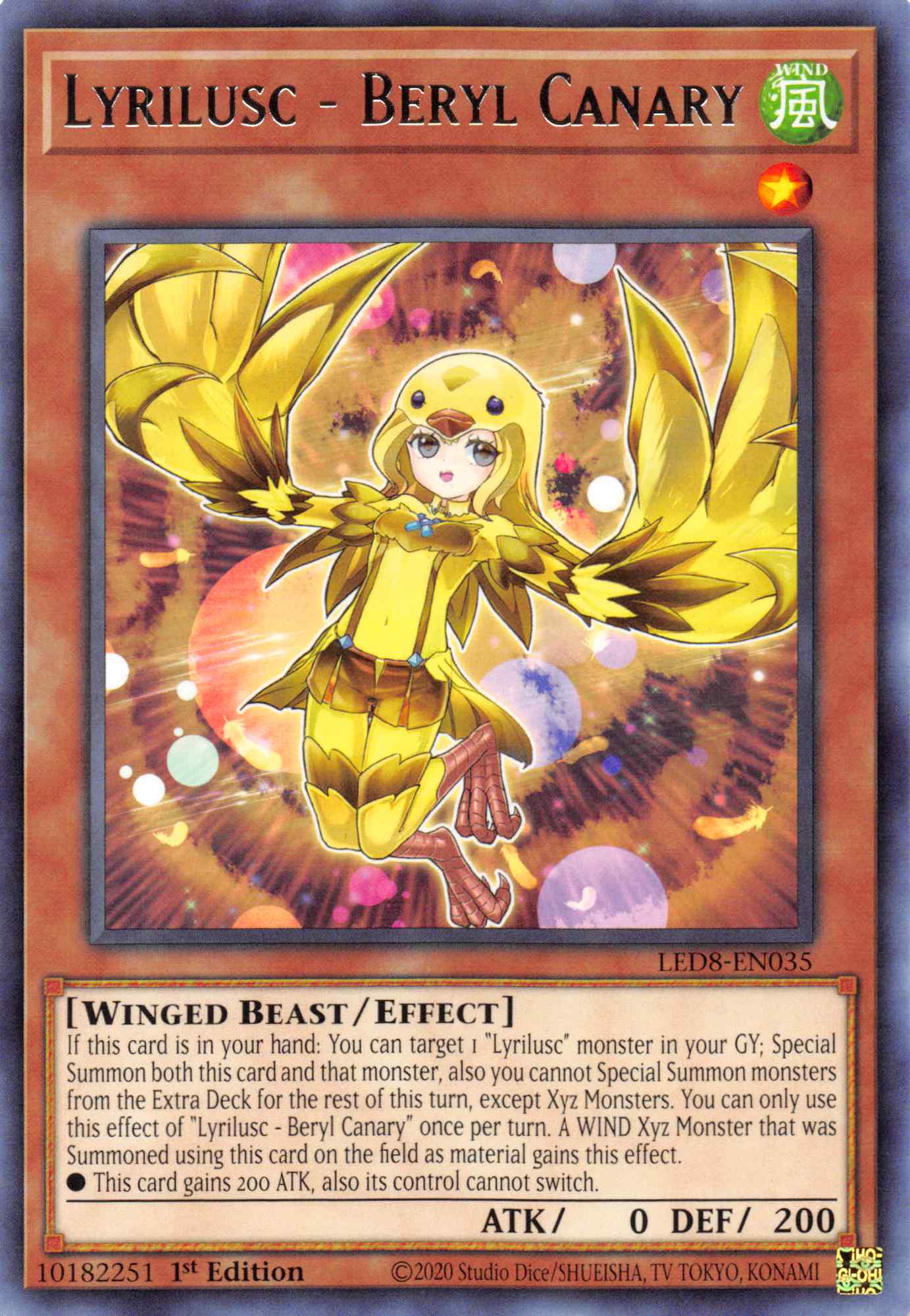 Lyrilusc - Beryl Canary [LED8-EN035] Rare | Good Games Adelaide SA