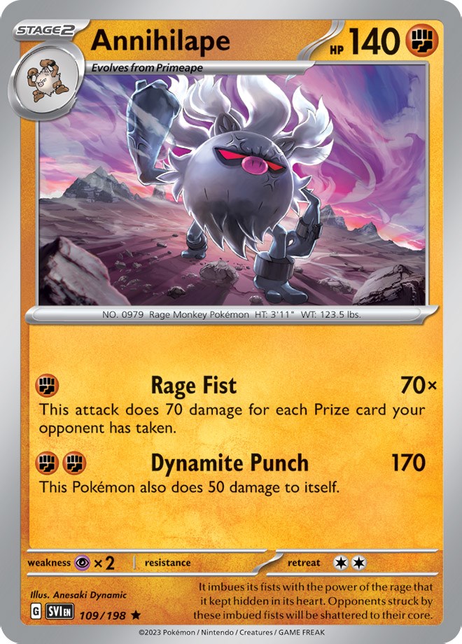 Annihilape (109/198) (Theme Deck Exclusive) [Scarlet & Violet: Base Set] | Good Games Adelaide SA