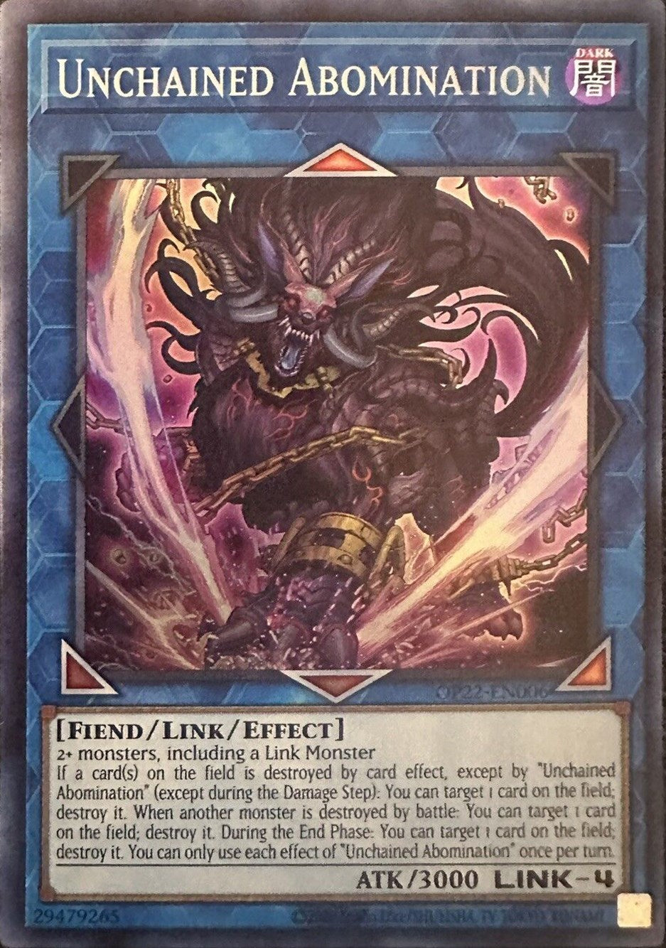 Unchained Abomination [OP22-EN006] Super Rare | Good Games Adelaide SA