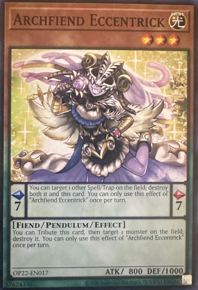 Archfiend Eccentrick [OP22-EN017] Common | Good Games Adelaide SA