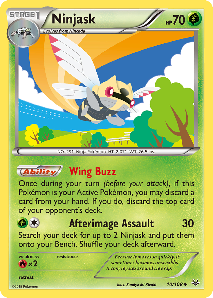 Ninjask (10/108) [XY: Roaring Skies] | Good Games Adelaide SA