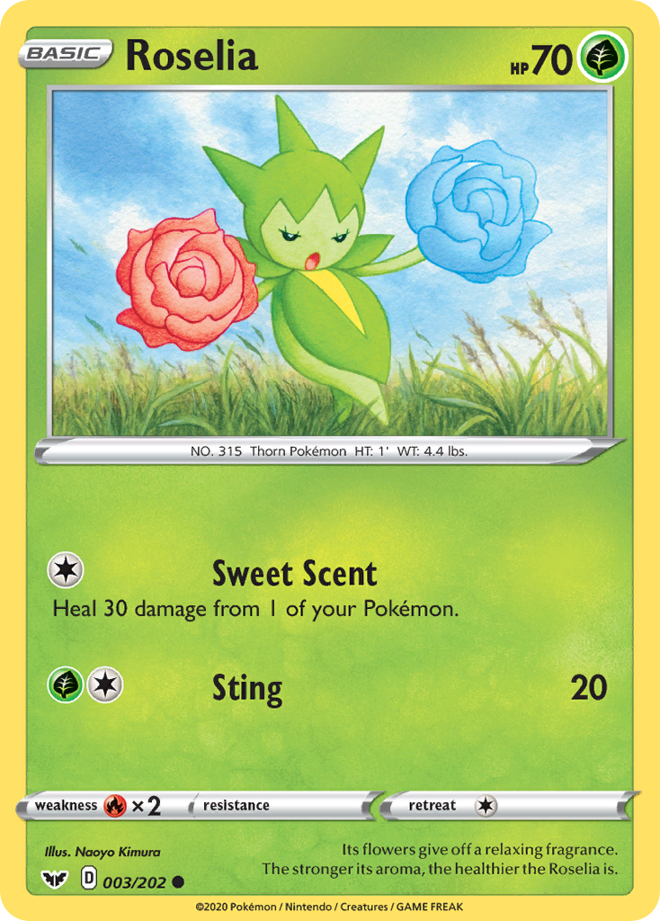 Roselia (003/202) [Sword & Shield: Base Set] | Good Games Adelaide SA