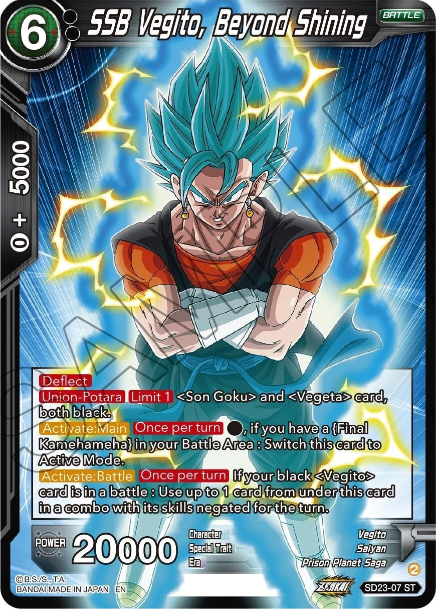 SSB Vegito, Beyond Shining (SD23-07) [Critical Blow] | Good Games Adelaide SA