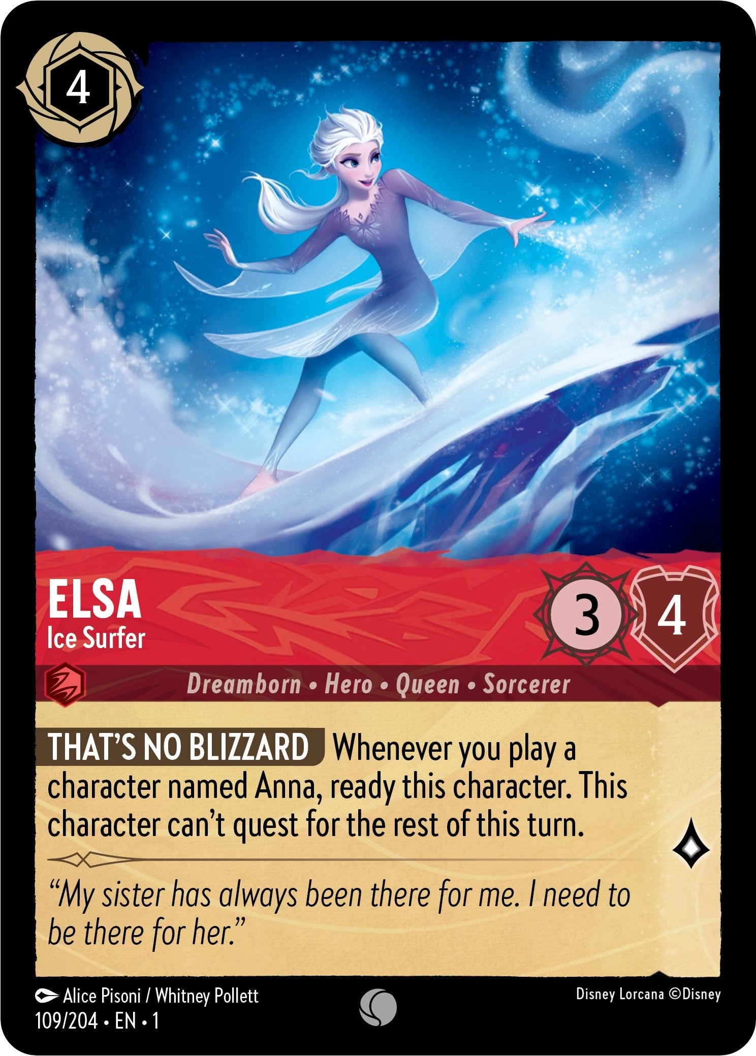 Elsa - Ice Surfer (109/204) [The First Chapter] | Good Games Adelaide SA