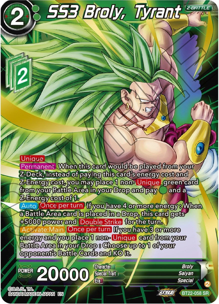 SS3 Broly, Tyrant (BT22-058) [Critical Blow] | Good Games Adelaide SA