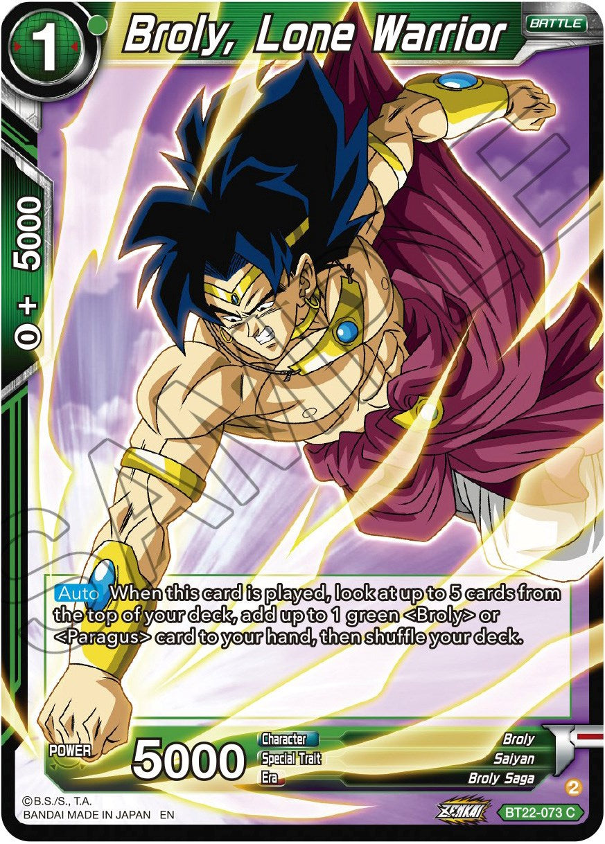 Broly, Lone Warrior (BT22-073) [Critical Blow] | Good Games Adelaide SA