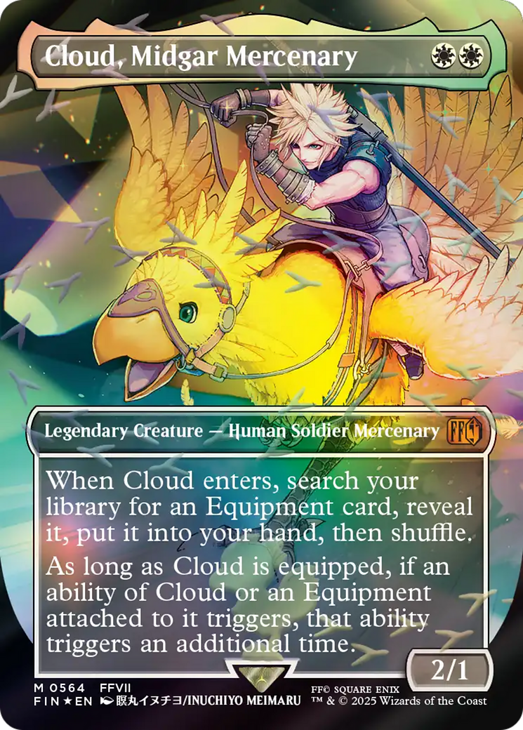 Cloud, Midgar Mercenary (Borderless) (Chocobo Track Foil) [FINAL FANTASY] | Good Games Adelaide SA