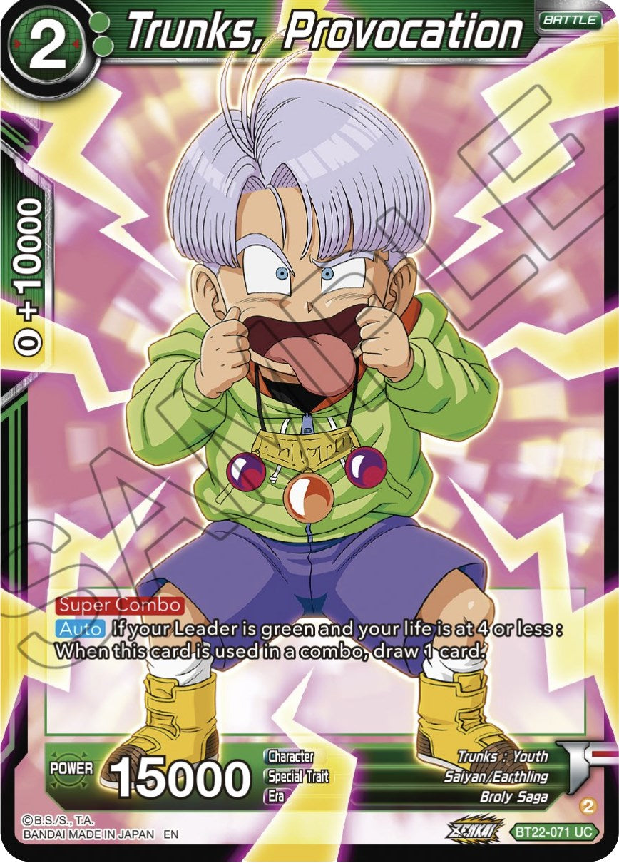 Trunks, Provocation (BT22-071) [Critical Blow] | Good Games Adelaide SA