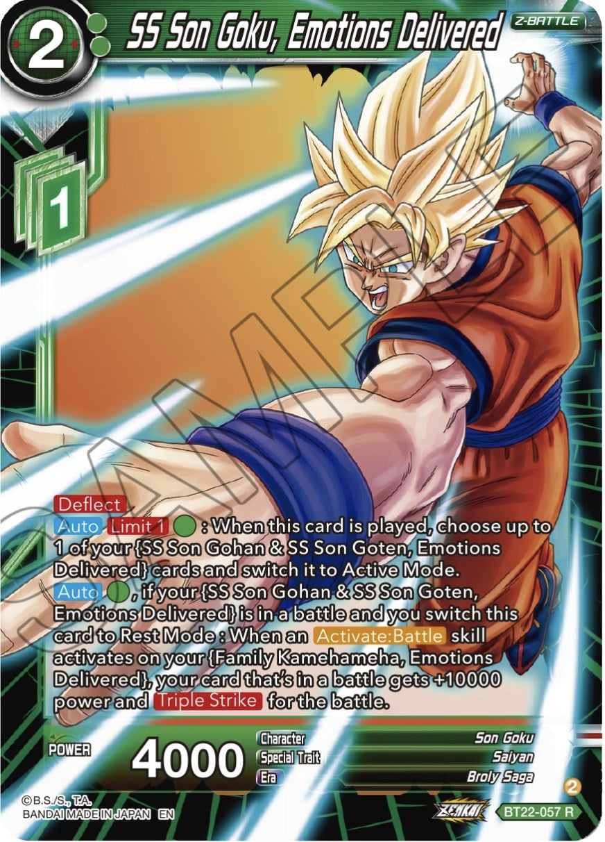 SS Son Goku, Emotions Delivered (BT22-057) [Critical Blow] | Good Games Adelaide SA