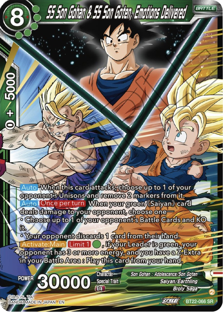 SS Son Gohan & SS Son Goten, Emotions Delivered (BT22-066) [Critical Blow] | Good Games Adelaide SA