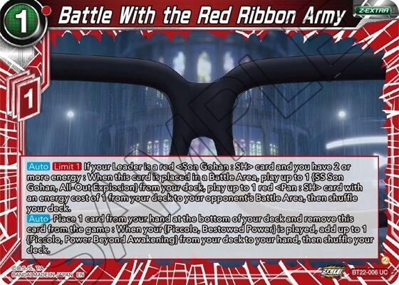 Battle With the Red Ribbon Army (BT22-006) [Critical Blow] | Good Games Adelaide SA