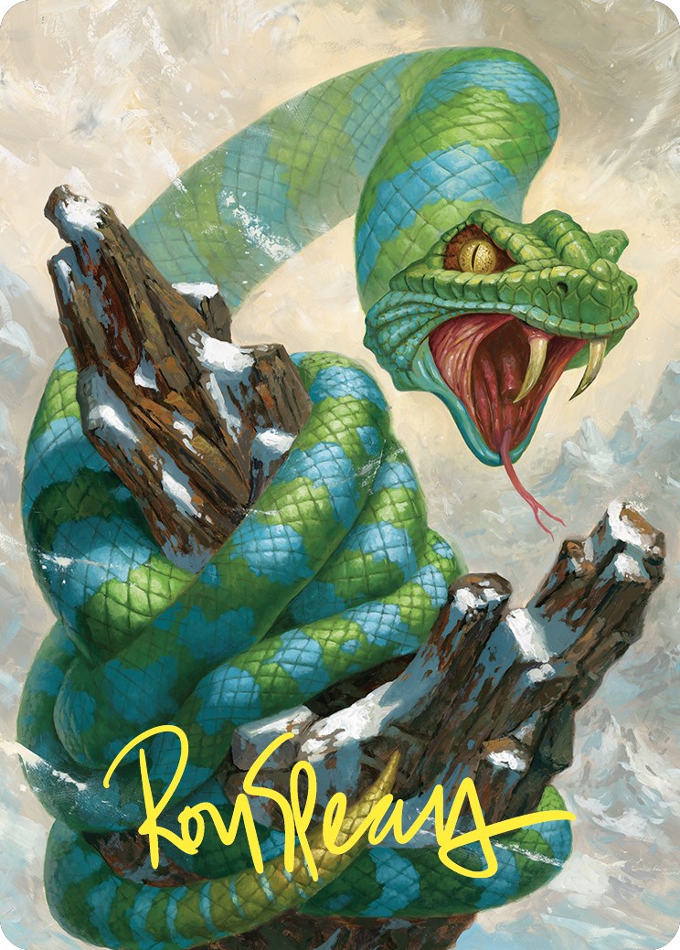 Ohran Frostfang Art Card (Gold-Stamped Signature) [Commander Masters Art Series] | Good Games Adelaide SA