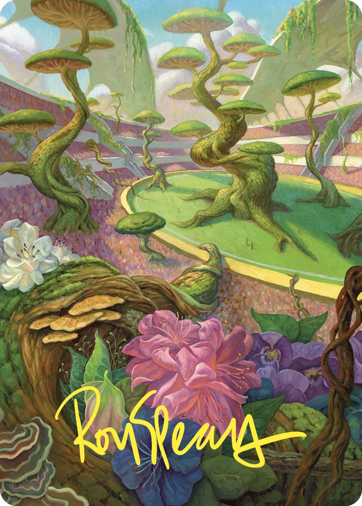 Undergrowth Stadium Art Card (Gold-Stamped Signature) [Commander Masters Art Series] | Good Games Adelaide SA