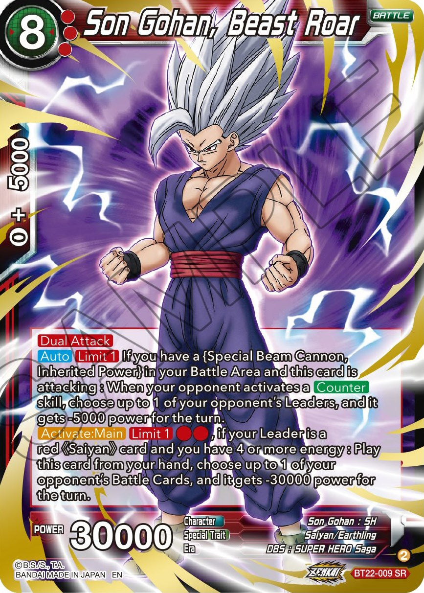 Son Gohan, Beast Roar (BT22-009) [Critical Blow] | Good Games Adelaide SA