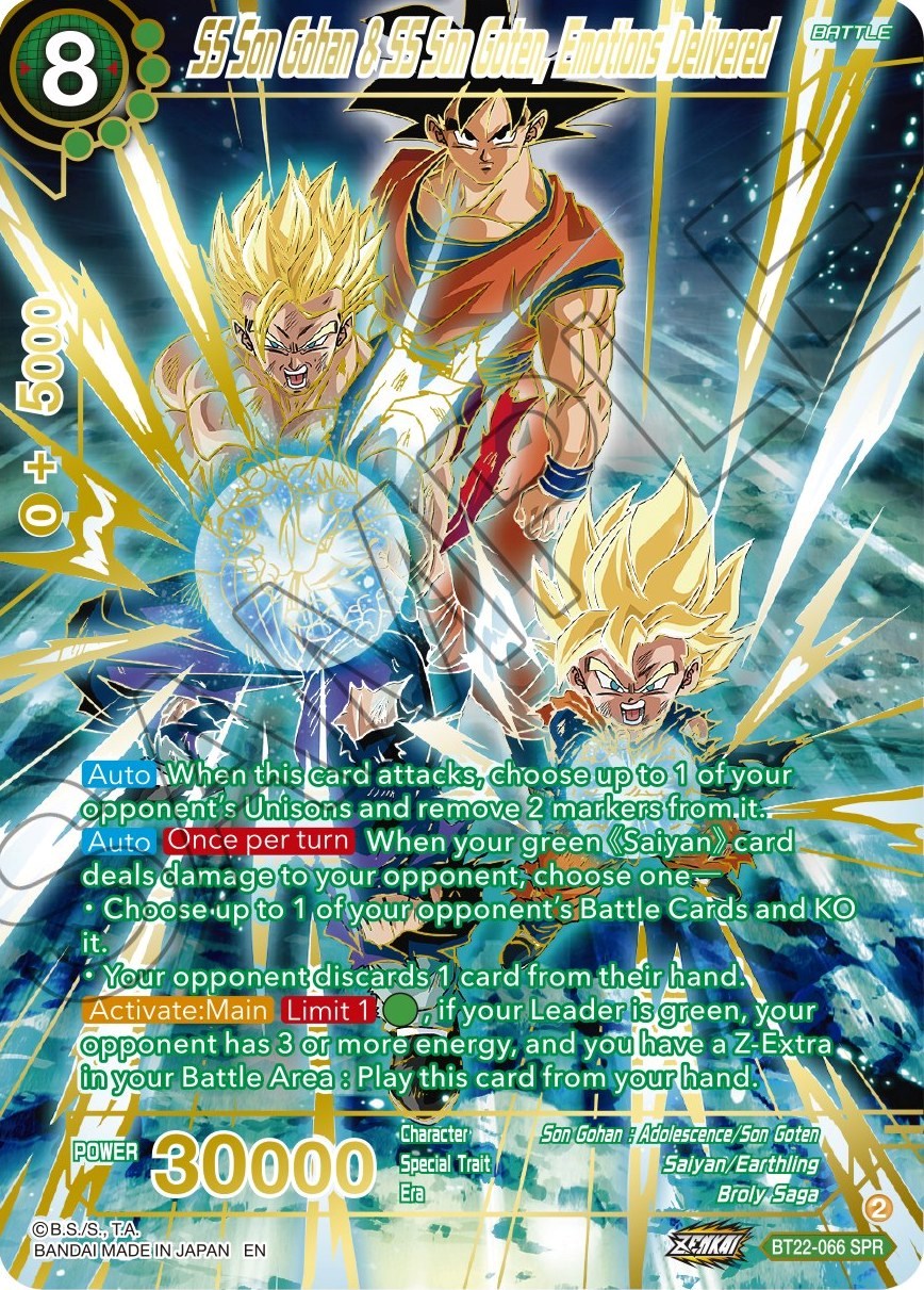 SS Son Gohan & SS Son Goten, Emotions Delivered (SPR) (BT22-066) [Critical Blow] | Good Games Adelaide SA