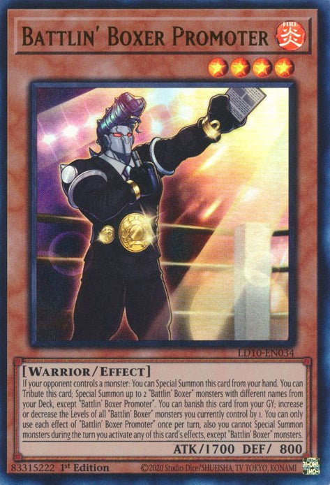 Battlin' Boxer Promoter [LD10-EN034] Ultra Rare | Good Games Adelaide SA