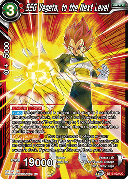 SSG Vegeta, to the Next Level (Uncommon) [BT13-022] | Good Games Adelaide SA