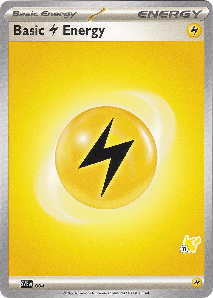 Basic Lightning Energy Pikachu 11 004 (Battle Academy 2024)  | Good Games Adelaide SA