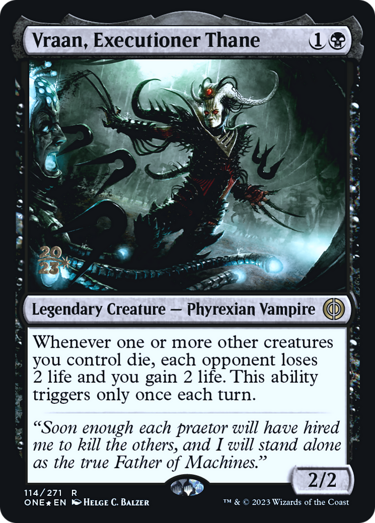 Vraan, Executioner Thane [Phyrexia: All Will Be One Prerelease Promos] | Good Games Adelaide SA