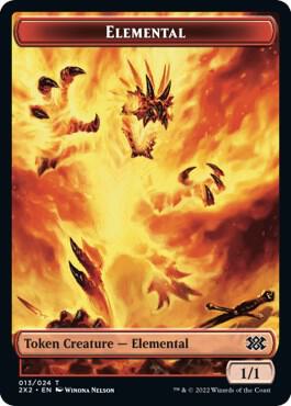 Elemental Spirit 008 Double Sided Token 13 // 8 (Double Masters 2022)  - Foil | Good Games Adelaide SA
