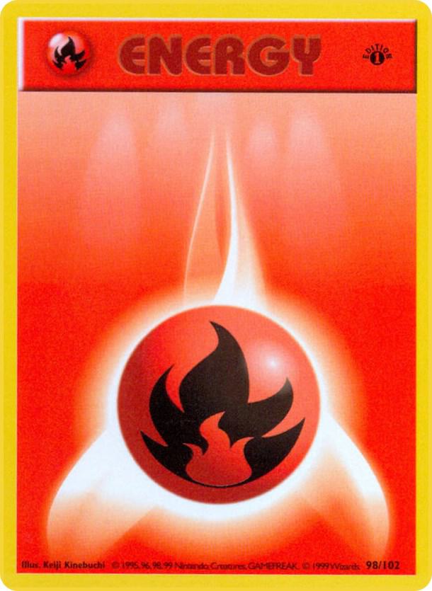 Fire Energy 098/102 (Base Set (Shadowless))  - 1st Edition | Good Games Adelaide SA