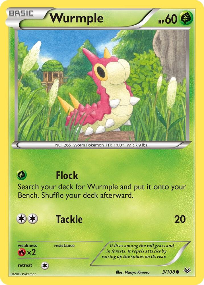 Wurmple 3/108 (XY - Roaring Skies)  | Good Games Adelaide SA