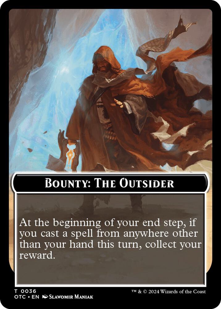 Bounty The Outsider Bounty Rules Double Sided Token 36 (Commander: Outlaws of Thunder Junction)  | Good Games Adelaide SA