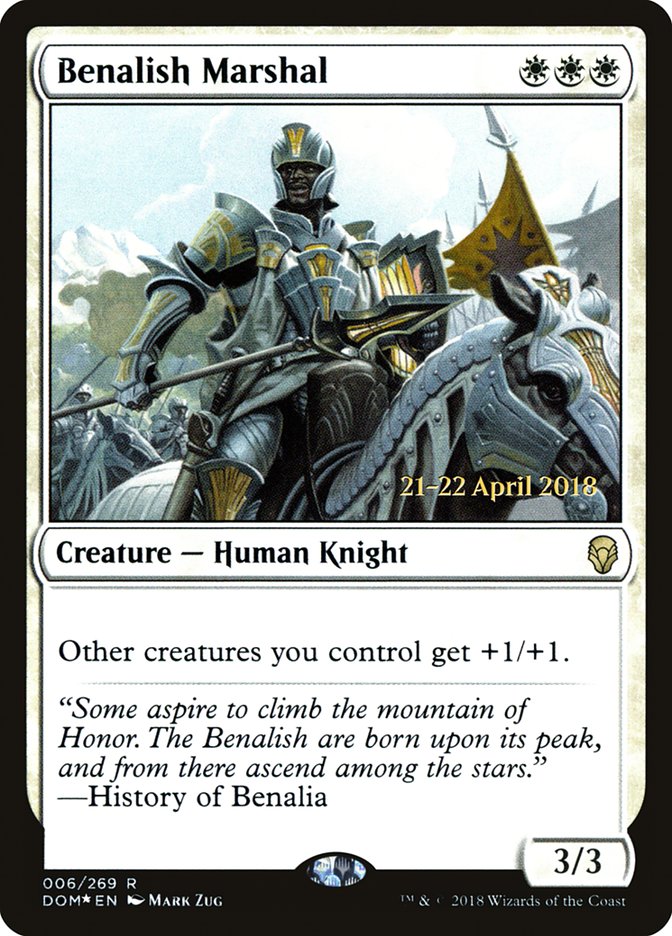 Benalish Marshal [Dominaria Promos] | Good Games Adelaide SA