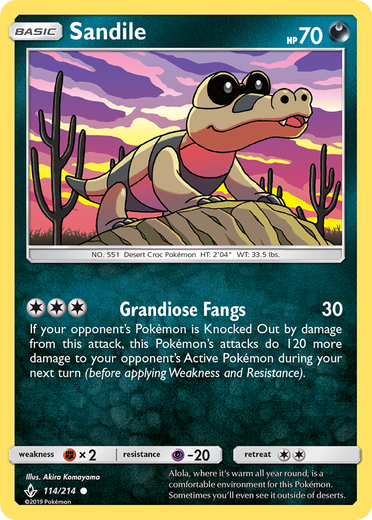 Sandile (114/214) [Sun & Moon: Unbroken Bonds] | Good Games Adelaide SA