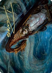 Funeral Longboat Art Card (Gold-Stamped Signature) [Kaldheim: Art Series] | Good Games Adelaide SA