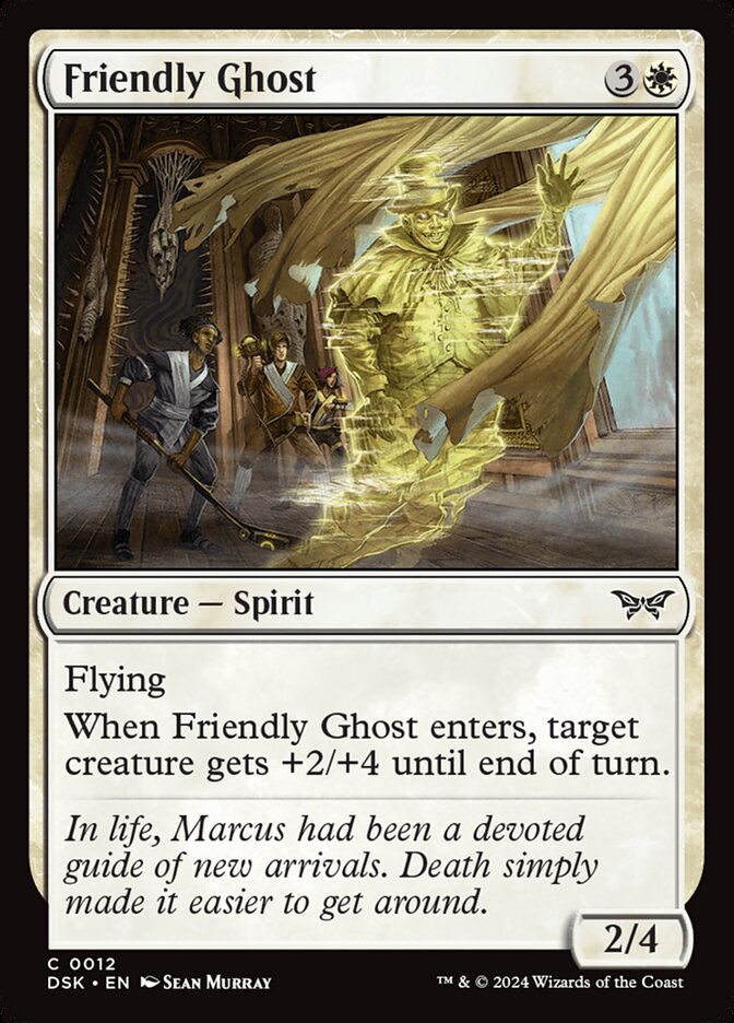Friendly Ghost 12 (Duskmourn: House of Horror)  - Foil | Good Games Adelaide SA