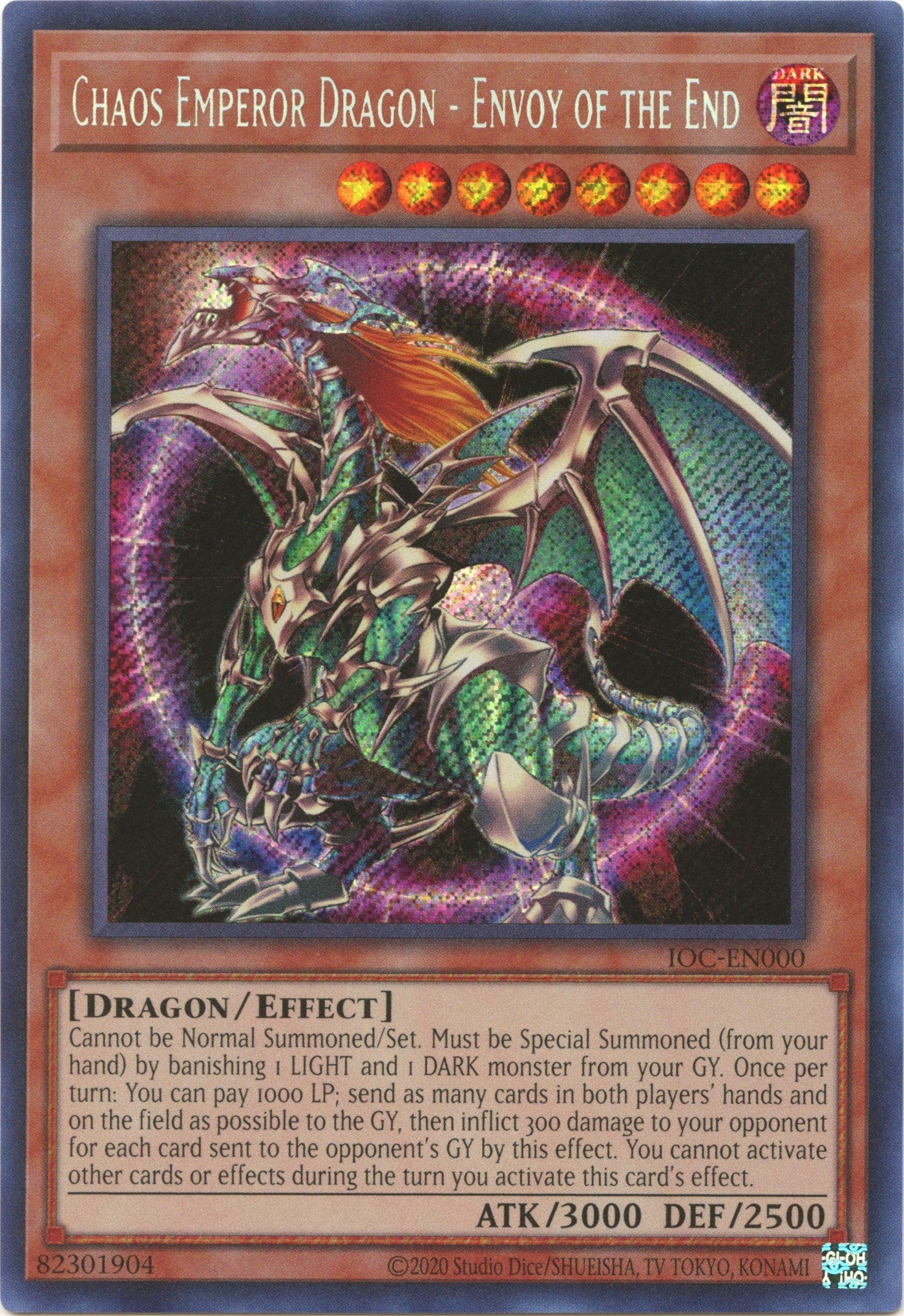 Chaos Emperor Dragon - Envoy of the End (25th Anniversary) [IOC-EN000] Secret Rare | Good Games Adelaide SA