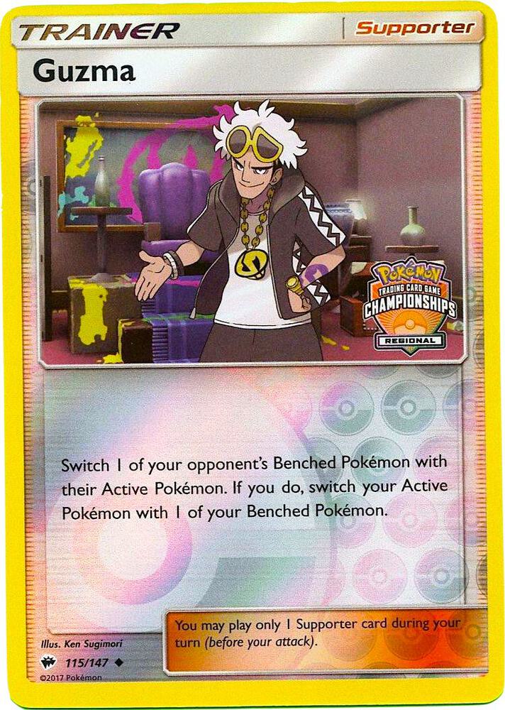 Guzma 115 147 Regional Championships 115/147 (League & Championship Cards)  - Reverse Holofoil | Good Games Adelaide SA