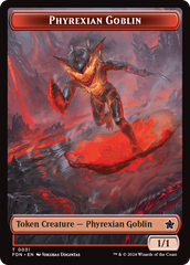 Cat (0027) // Phyrexian Goblin Double-Sided Token [Foundations Tokens] | Good Games Adelaide SA