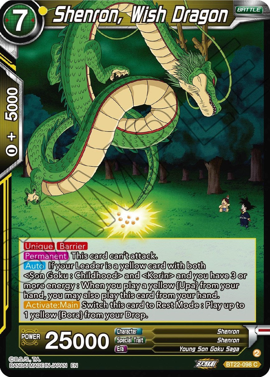 Shenron, Wish Dragon (BT22-098) [Critical Blow] | Good Games Adelaide SA