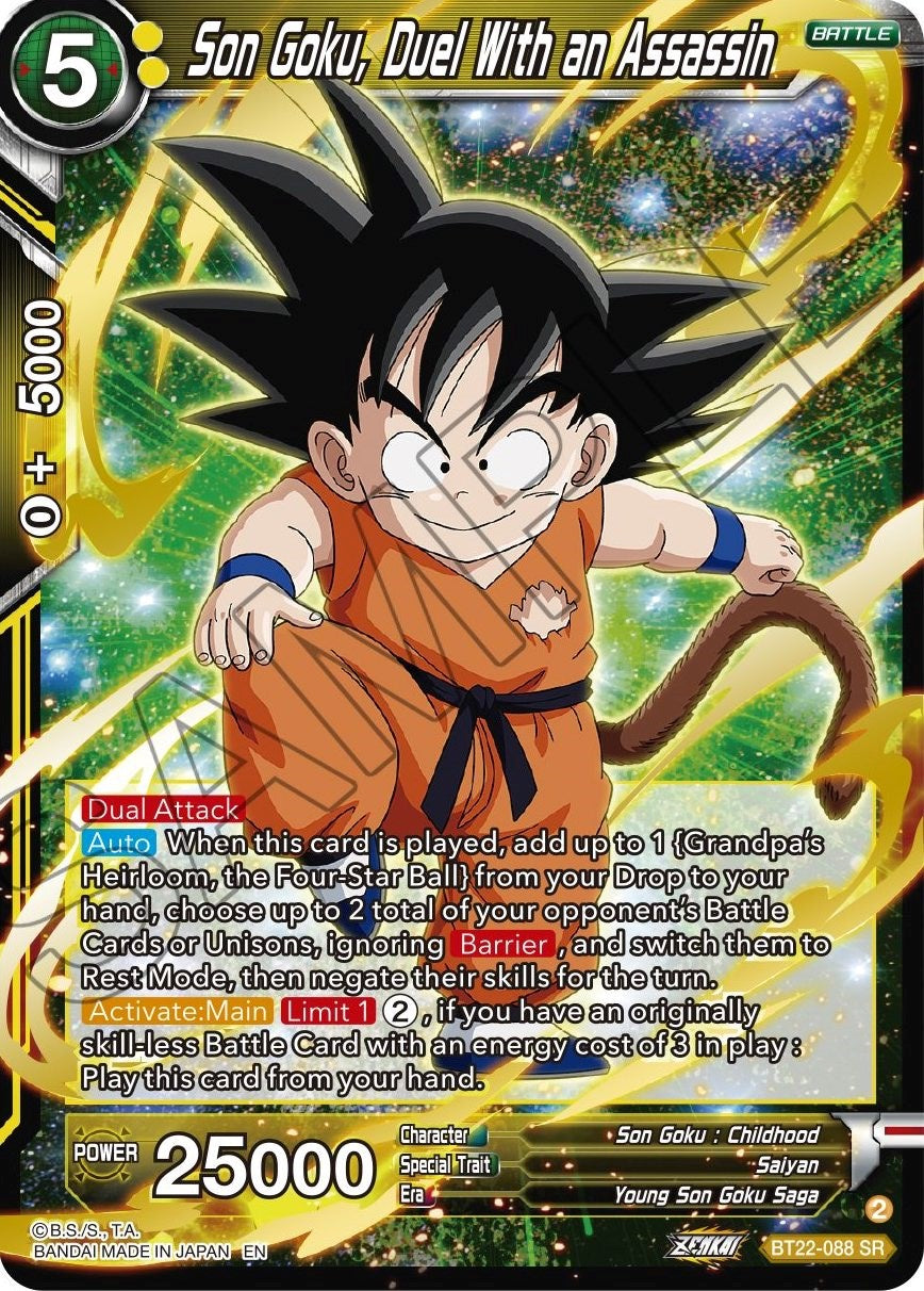 Son Goku, Duel With an Assassin (BT22-088) [Critical Blow] | Good Games Adelaide SA