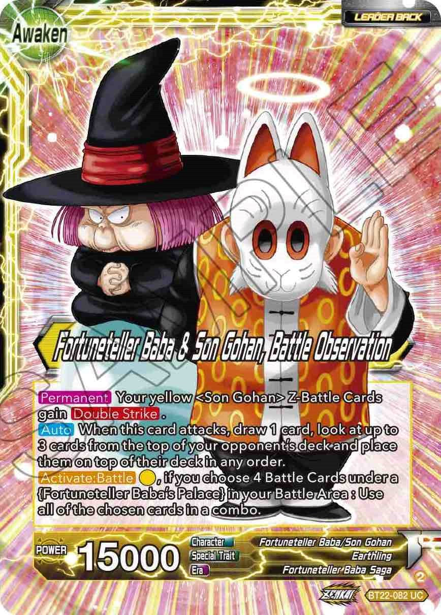 Fortuneteller Baba // Fortuneteller Baba & Son Gohan, Battle Observation (BT22-082) [Critical Blow] | Good Games Adelaide SA