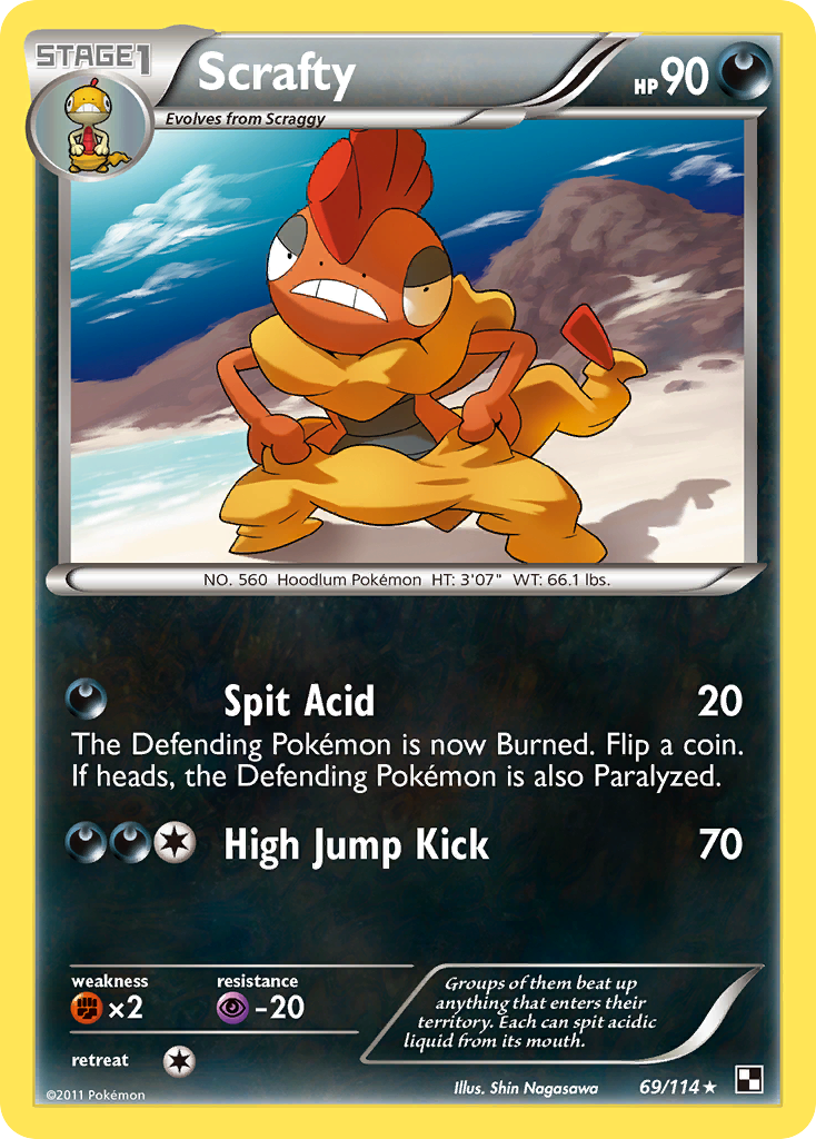 Scrafty (69/114) [Black & White: Base Set] | Good Games Adelaide SA