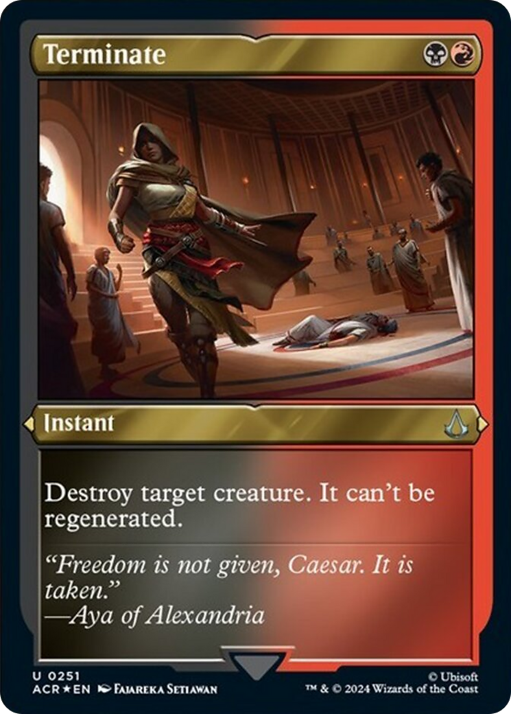 Terminate (Foil Etched) [Assassin's Creed] | Good Games Adelaide SA