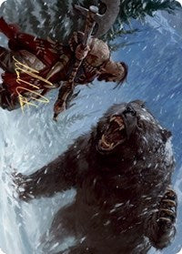 Blizzard Brawl Art Card (Gold-Stamped Signature) [Kaldheim: Art Series] | Good Games Adelaide SA