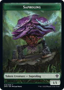 Saproling Elemental Double Sided Token 18 // 11 (Dominaria United)  - Foil | Good Games Adelaide SA