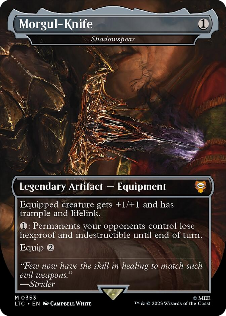 Morgul-Knife - Shadowspear (Borderless) [The Lord of the Rings: Tales of Middle-Earth Commander] | Good Games Adelaide SA