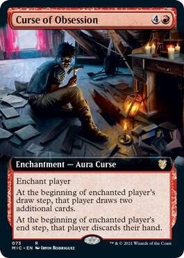 Curse of Obsession Extended Art 73 (Commander: Innistrad: Midnight Hunt)  | Good Games Adelaide SA