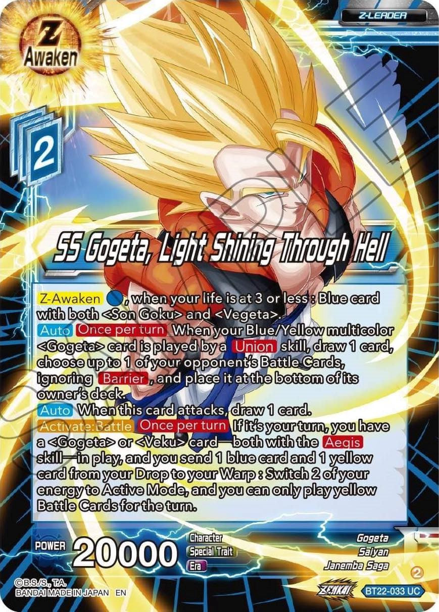 SS Gogeta, Light Shining Through Hell (BT22-033) [Critical Blow] | Good Games Adelaide SA